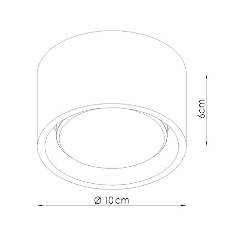 Lampa sufitowa tuba Modo 1xGx53 ochra czerwona