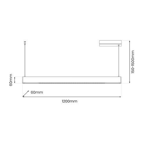 Lampa wisząca liniowa Linea 36W 120cm CRI90 CCT biała