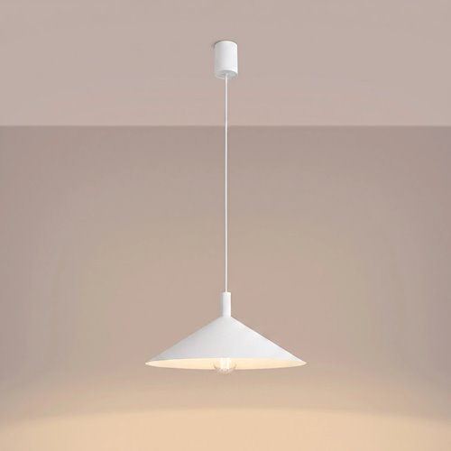 Lampa wisząca stożkowy klosz Nox 40cm 1xE27 biała