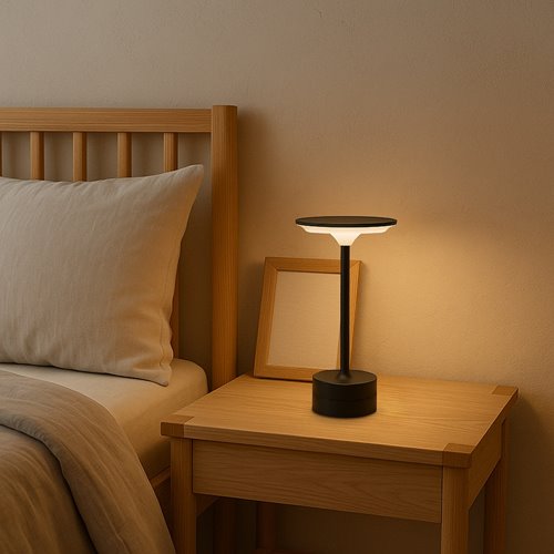Lampka nocna LED z akumulatorem Tavolo 2,5W czarna