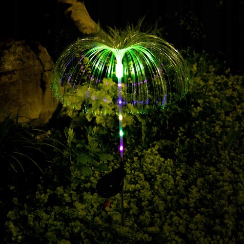 Lampa solarna LED RGB wbijana Meduza 77cm