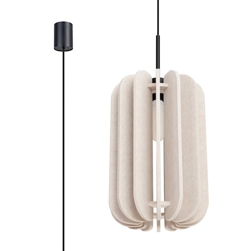 Lampa wisząca filcowa Mula 27cm 1xE27 beżowa