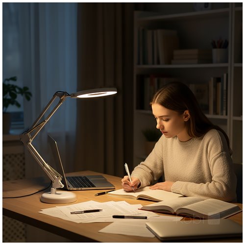 Lampka biurkowa LED Auriq z lupą 10W CCT biała