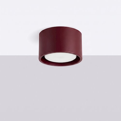 Lampa sufitowa tuba Modo 1xGx53 burgundowa