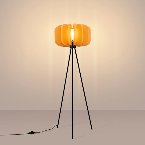 Lampa podłogowa filcowa Mula 45cm 1xE27 żółta