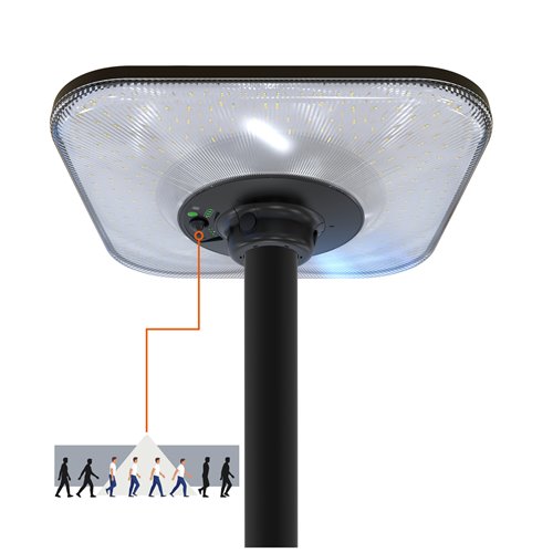 Lampa parkowa LED solarna Square 25W 3CCT z pilotem