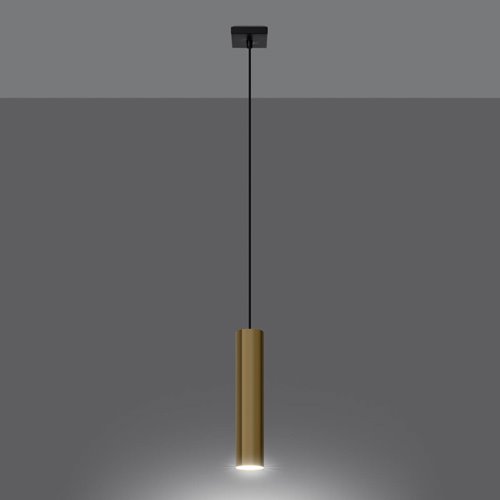 Lampa wisząca tuba LAGOS 1xGU10 złota