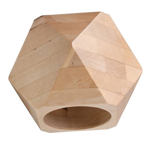 Kinkiet geometryczny WOODY 1xG9 naturalne drewno