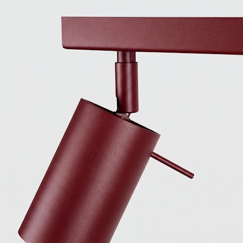Kinkiet listwa z reflektorami Ring 2xGU10 burgundowy