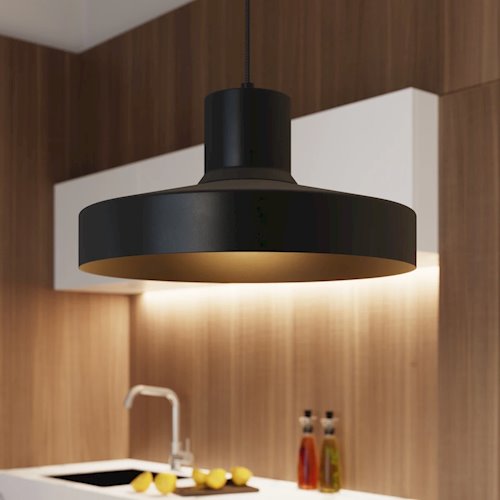 Lampa wisząca klasyczna Bilo 1xE27 czarna