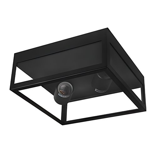 Lampa elewacyjna sufitowa 2xE27 Lidia czarna