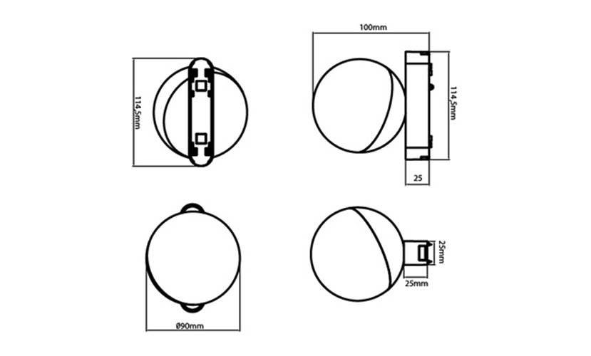 Lampa magnetyczna kula Ball 10W 4000K czarna