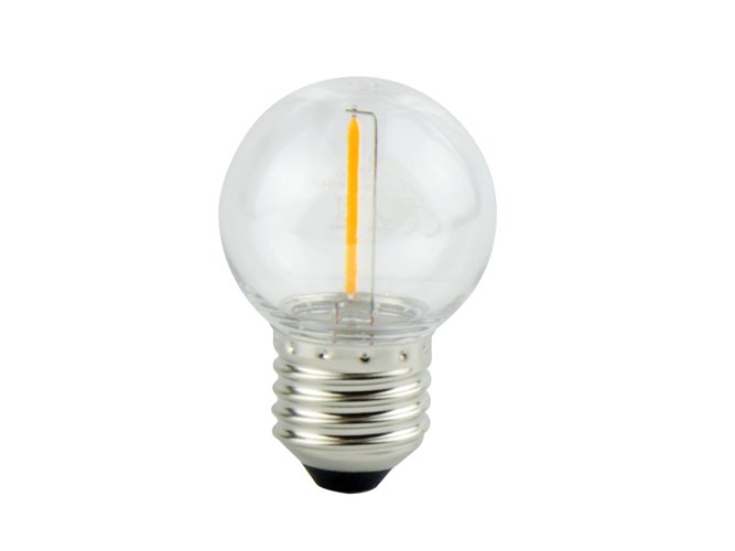 Żarówka LED E27 Ledom Filament G45 1W 50lm 2700K