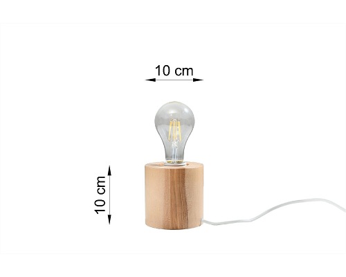 Lampa biurkowa industrialna SALGADO 1xE27 naturalne drewno