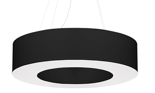 Lampa wisząca okrągła SATURNO 70 cm czarna 6xE27