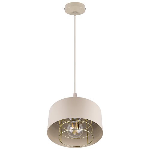 Lampa wisząca pojedyncza E27 Velto Loft 20cm beżowa
