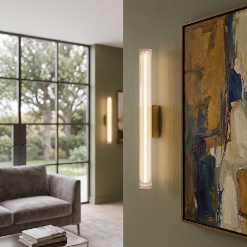 Kinkiet ścienny liniowy LED 11W 3CCT 60cm akryl złoty