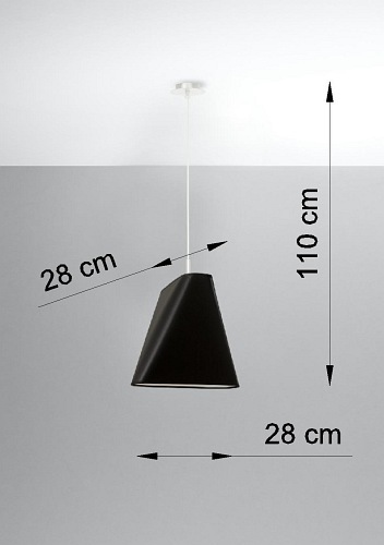 Lampa wisząca nowoczesna BLUM 1xE27 czarna