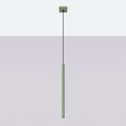 Lampa wisząca pojedyncza tuba Pastelo 1xG9 szałwiowa