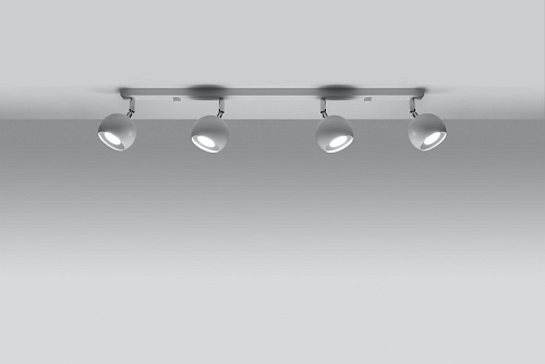 Lampa z okrągłymi reflektorami OCULARE 4xGU10 Biała