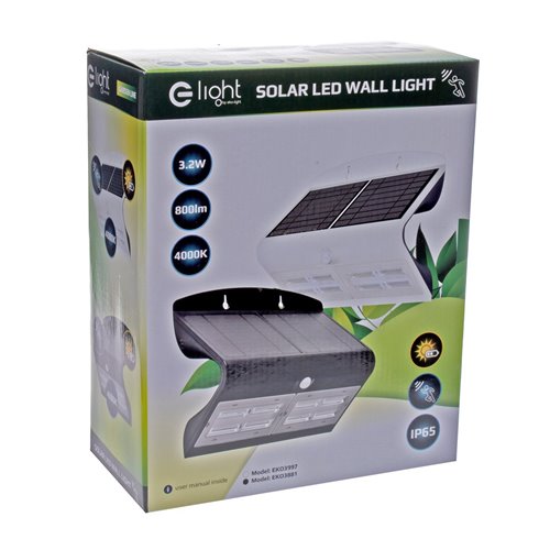 Kinkiet Solarny LED Butterfly Biały 6,8W