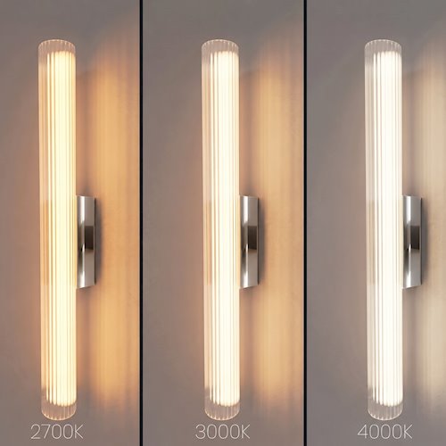 Kinkiet ścienny liniowy LED 11W 3CCT 60cm akryl chrom