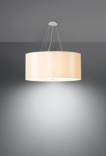 Lampa wisząca okrągła OTTO 70 cm biała 6xE27