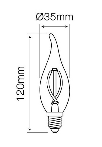 Żarówka LED filament maly gwint