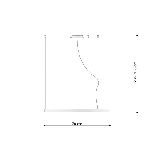 Żyrandol RIO 78 biały LED 3000K