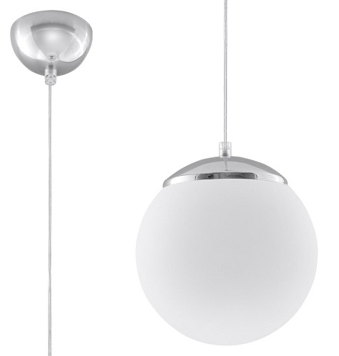 Lampa wisząca kula UGO 20cm 1xE27 CHROM