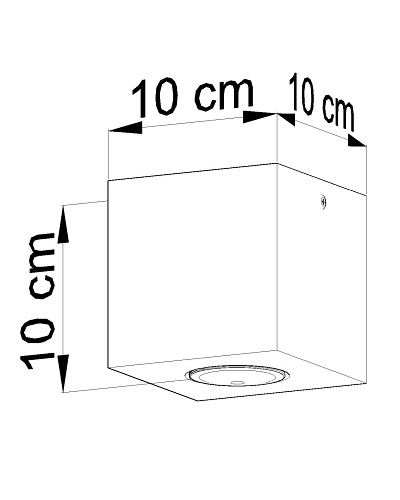 Halogen natynkowy kwadratowy QUAD 1xGU10 Naturalne Drewno