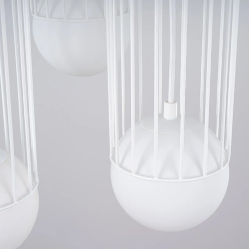 Lampa wisząca potrójna Brina okrągła 3xG9 biała