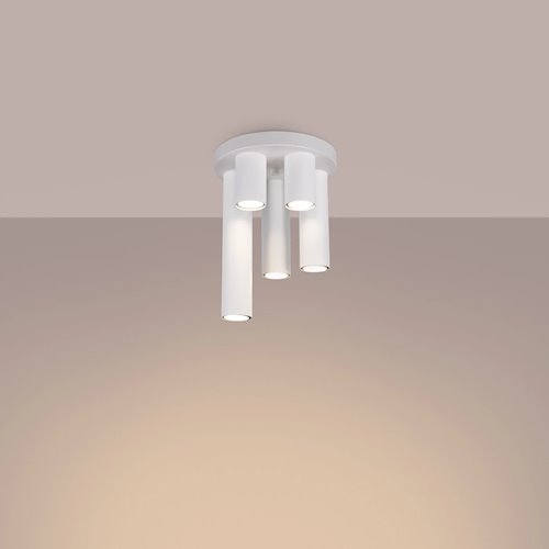 Lampa sufitowa tuby Lagos 5xGU10 okrągła biała