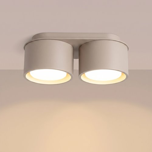 Lampa sufitowa podwójna tuba Modo 2xGx53 taupe