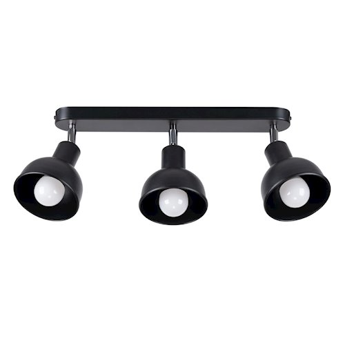 Lampa sufitowa z reflektorami Elba 3xE27 czarna