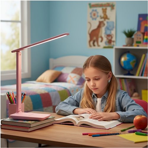 Lampka biurkowa LED Noblite 7W CCT różowa