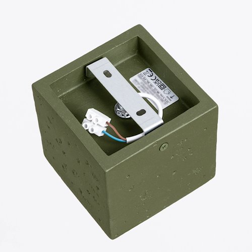 Oprawa natynkowa Quad beton 1xGU10 zielony oliwkowy