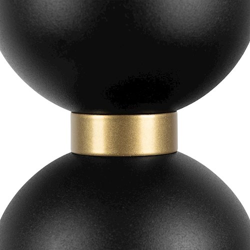 Lampa wisząca klepsydra Kai GX53 czarno-złota