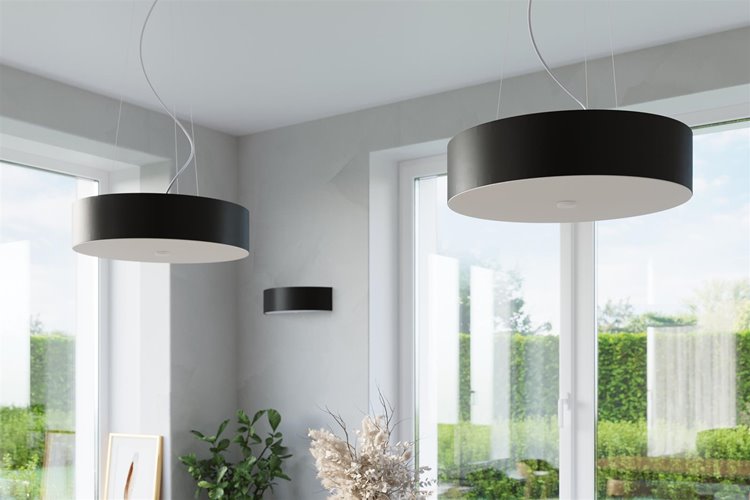 Lampa wisząca SKALA okrągła 60 cm 5xE27 czarna