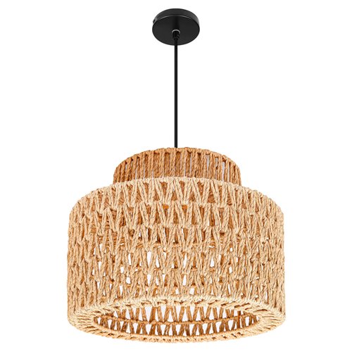 Lampa wisząca Boho 1xE27 z plecionym kloszem 30cm