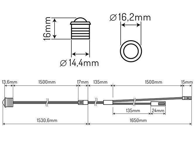 Czujnik ruchu PIR Channel LED line