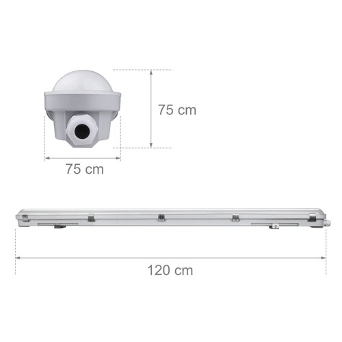 Lampa hermetyczna LED Genesis 37W 5370lm 120cm