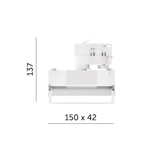 Reflektor LED mleczny 3-fazowy 12W 15cm 4000K biały