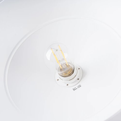 Lampa wisząca z okrągłym kloszem Fano 1xE27 biała
