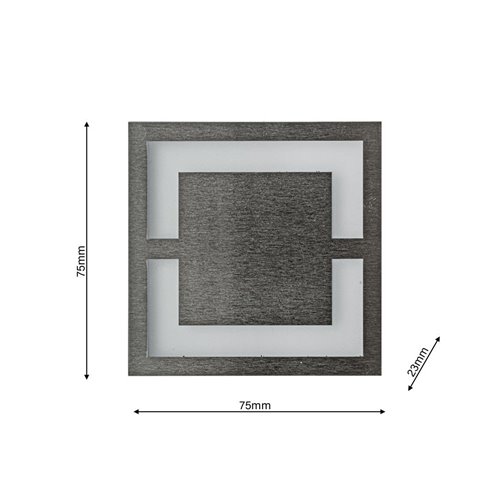 Oprawa schodowa 230V QUADRO srebrna Neutralna 4000K