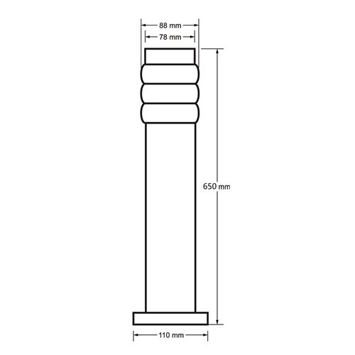 Lampa ogrodowa stojąca LULA 65cm 1xE27 srebrna