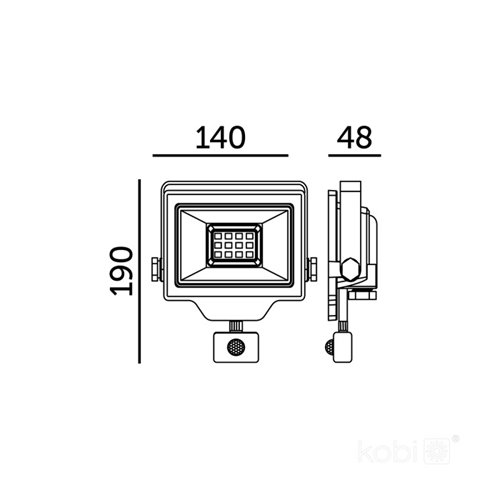 Naświetlacz LED z czujnikiem 30W Delyo 2550lm Neutralny