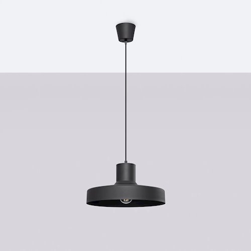 Lampa wisząca klasyczna Bilo 1xE27 czarna