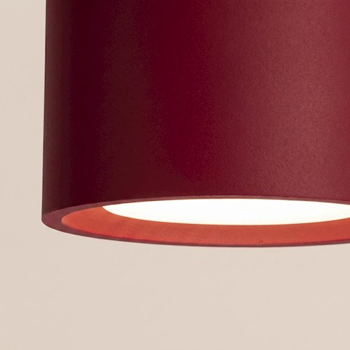 Lampa sufitowa podwójna tuba Modo 2xGx53 burgundowa
