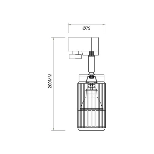 Reflektor szynowy 1-fazowy Vertical GU10 czarny